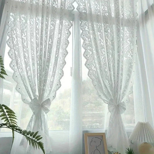 WellenSpitze – Elegante Spitzen Wellen Vorhänge