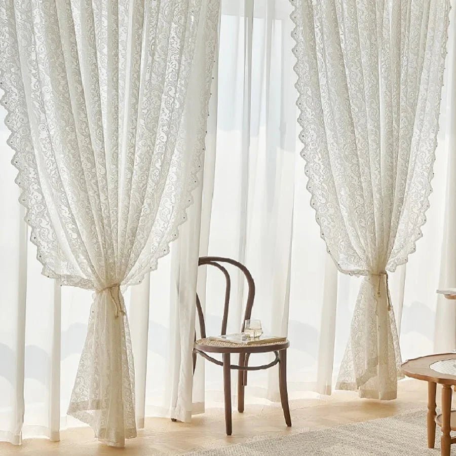 WellenSpitze – Elegante Spitzen Wellen Vorhänge