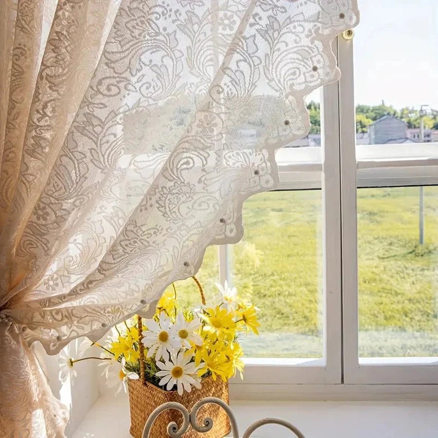 WellenSpitze – Elegante Spitzen Wellen Vorhänge