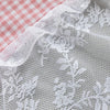 KOREPLAID – Karierte Spitzen Kurzgardine im Koreanischen Stil