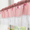 KOREPLAID – Karierte Spitzen Kurzgardine im Koreanischen Stil