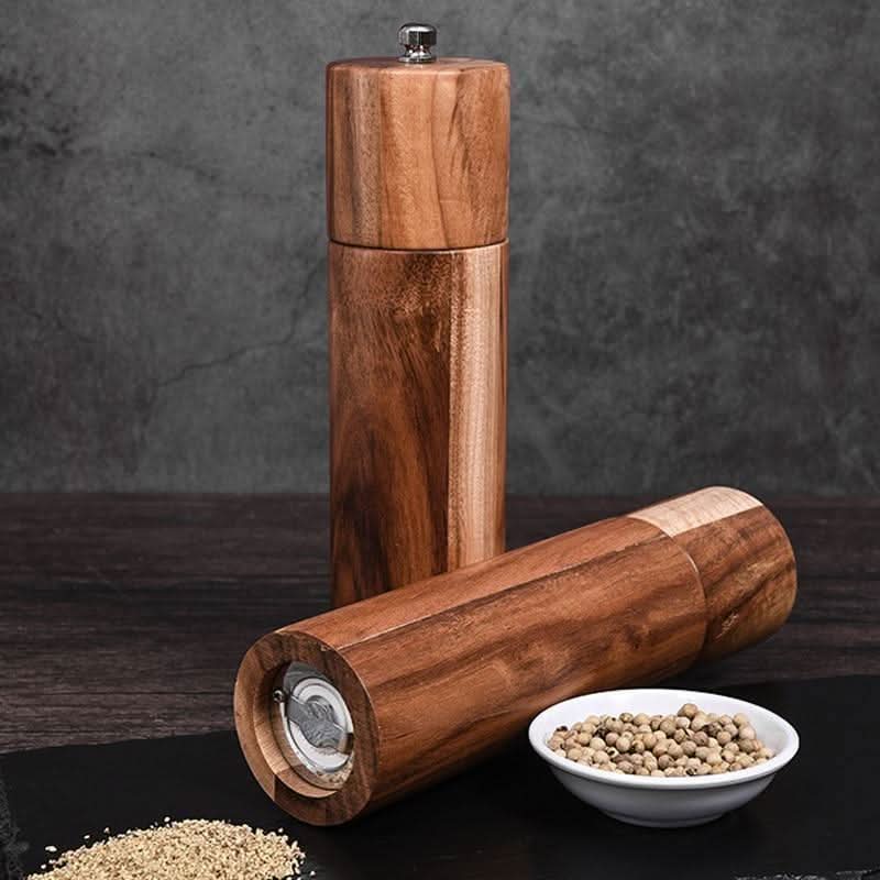 GRANO Salz- Und Pfeffermühlen Aus Akazienholz Mit Verstellbarem Keramikmahlwerk