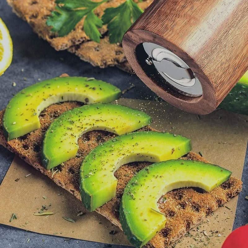 GRANO Salz- Und Pfeffermühlen Aus Akazienholz Mit Verstellbarem Keramikmahlwerk