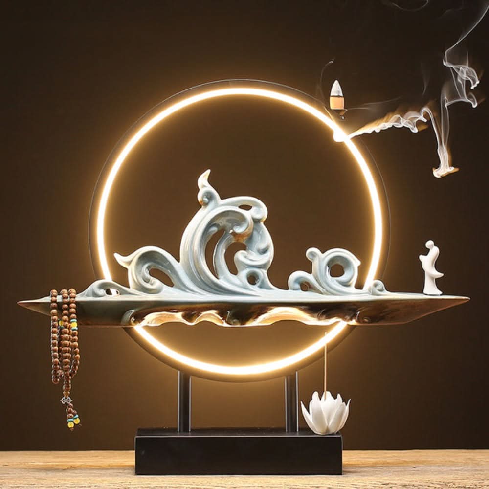 Essentra LED Wasserfall Räucherstäbchenbrenner Lampe