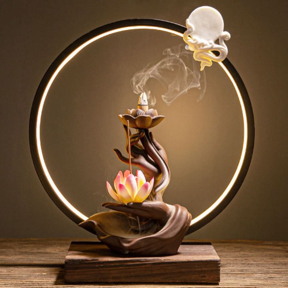 Essentra LED Wasserfall Räucherstäbchenbrenner Lampe