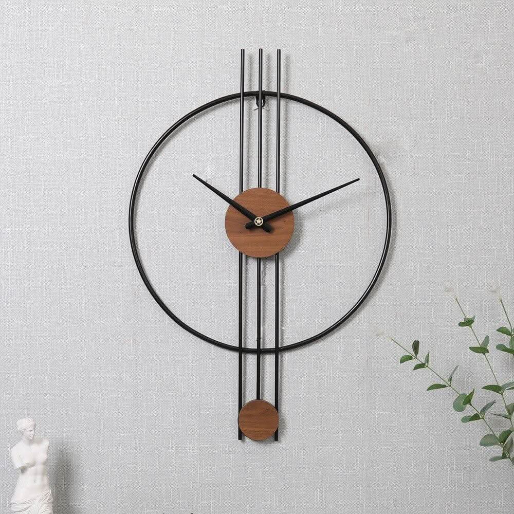ZORIELLE Skyline Wanduhr Metallrahmen Minimalistisches Design Wohnaccessoire