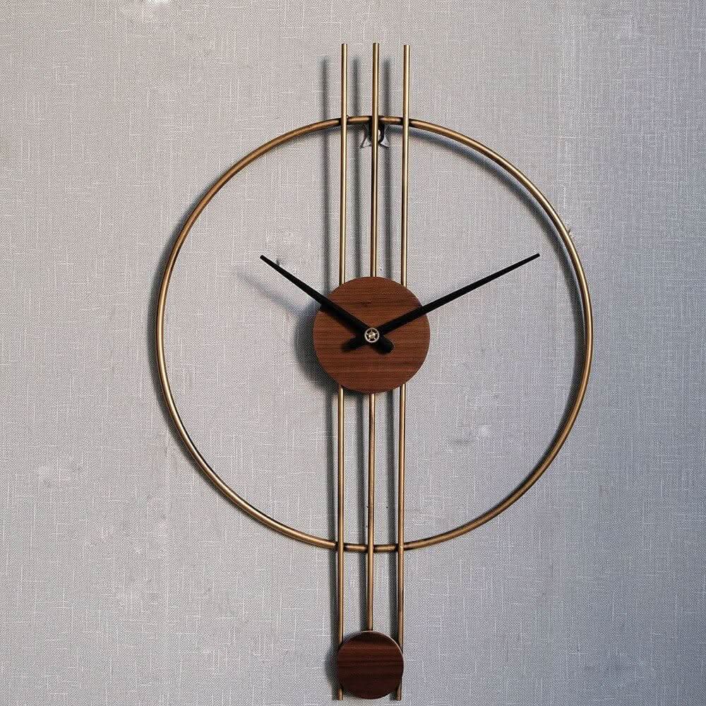ZORIELLE Skyline Wanduhr Metallrahmen Minimalistisches Design Wohnaccessoire
