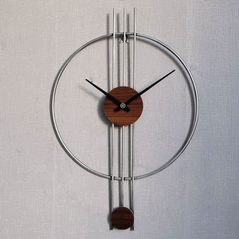 ZORIELLE Skyline Wanduhr Metallrahmen Minimalistisches Design Wohnaccessoire