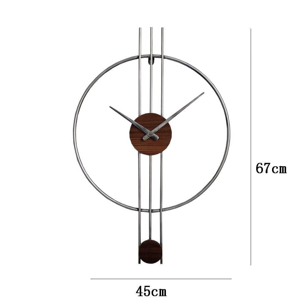 ZORIELLE Skyline Wanduhr Metallrahmen Minimalistisches Design Wohnaccessoire