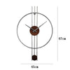 ZORIELLE Skyline Wanduhr Metallrahmen Minimalistisches Design Wohnaccessoire