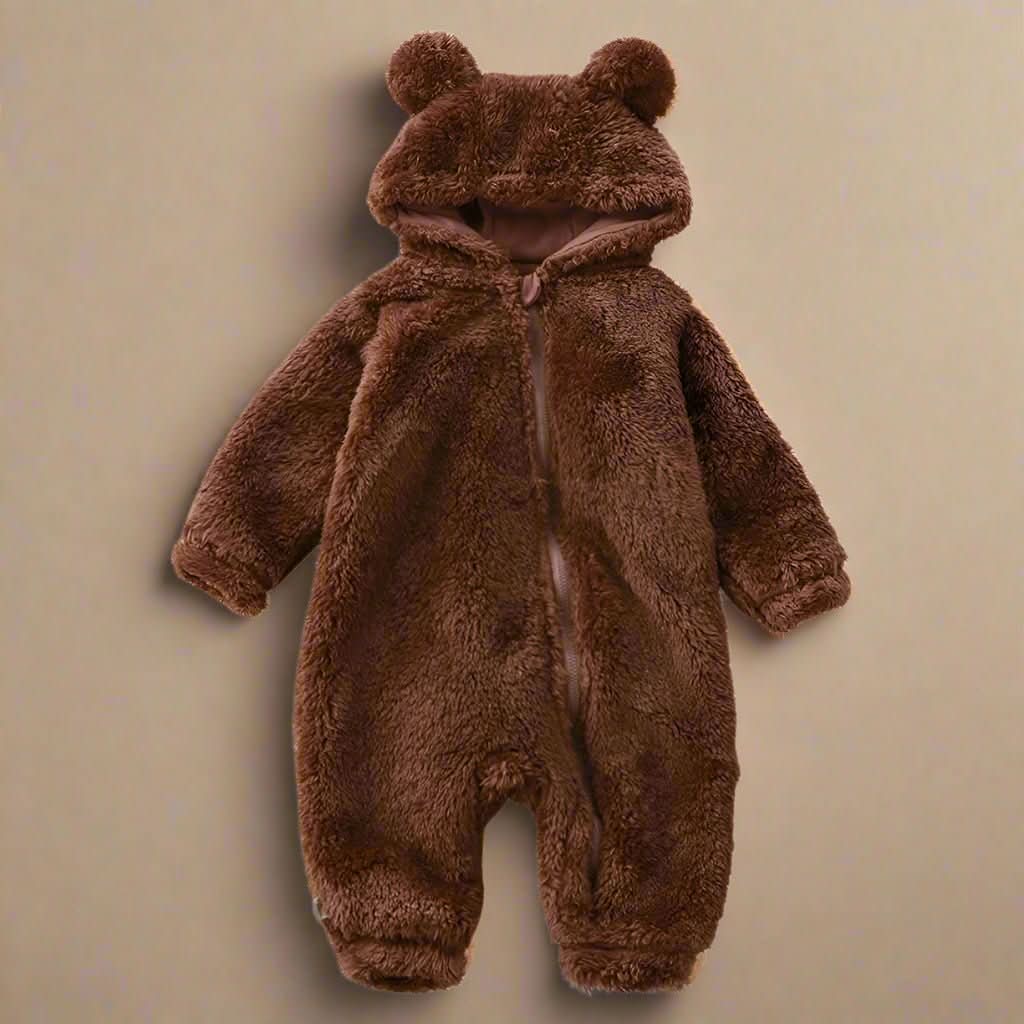 KuschelBär Flanell Strampler – Weicher Strampler mit Bärendesign für Babys – Kuschelig & Wärmend für den Winter