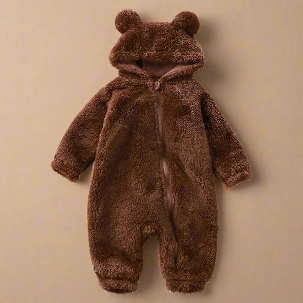 KuschelBär Flanell Strampler – Weicher Strampler mit Bärendesign für Babys – Kuschelig & Wärmend für den Winter