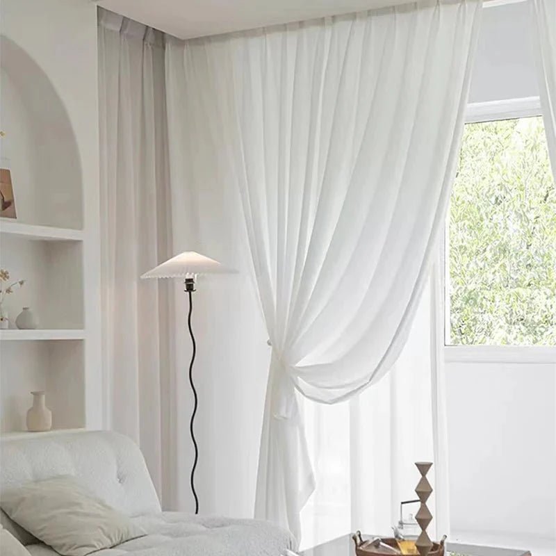 CALORIA – Elegante Tüll Gardinen fürs Wohnzimmer