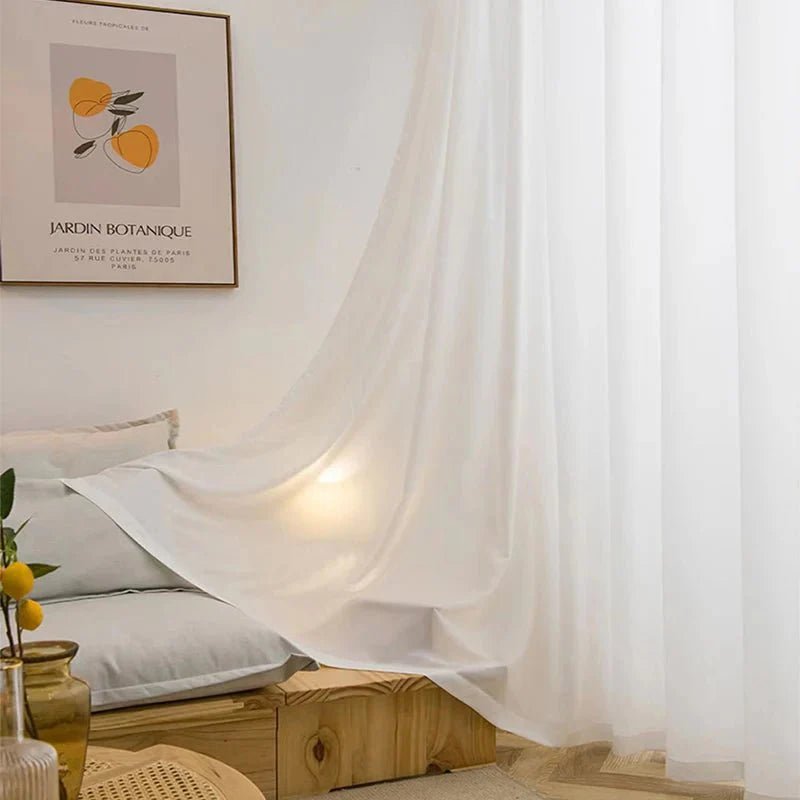 CALORIA – Elegante Tüll Gardinen fürs Wohnzimmer