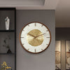 FIORAELLE Goldene Blüten-Wanduhr Walnusskupfer Elegantes Kunstvolles Design