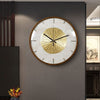 FIORAELLE Goldene Blüten-Wanduhr Walnusskupfer Elegantes Kunstvolles Design