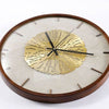 FIORAELLE Goldene Blüten-Wanduhr Walnusskupfer Elegantes Kunstvolles Design