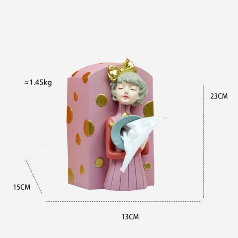 CELIANNE Taschentuch-Halter Puppe Harz-Design Zimmerdeko Charmant