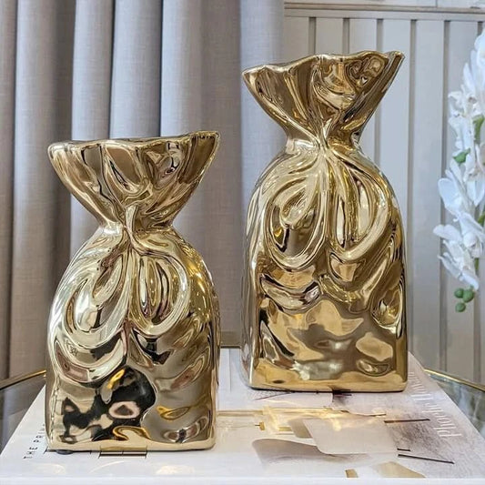 Naya - Wunderschöne Goldene Vase