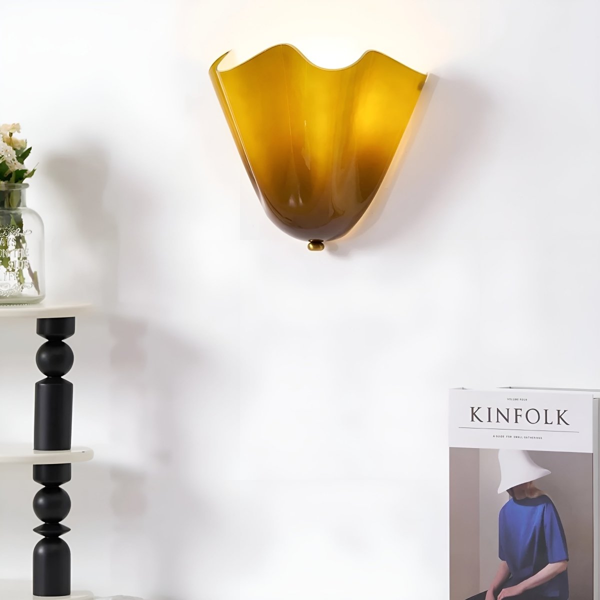 Retroglanz – Retro Buntglas LED Wandlampe