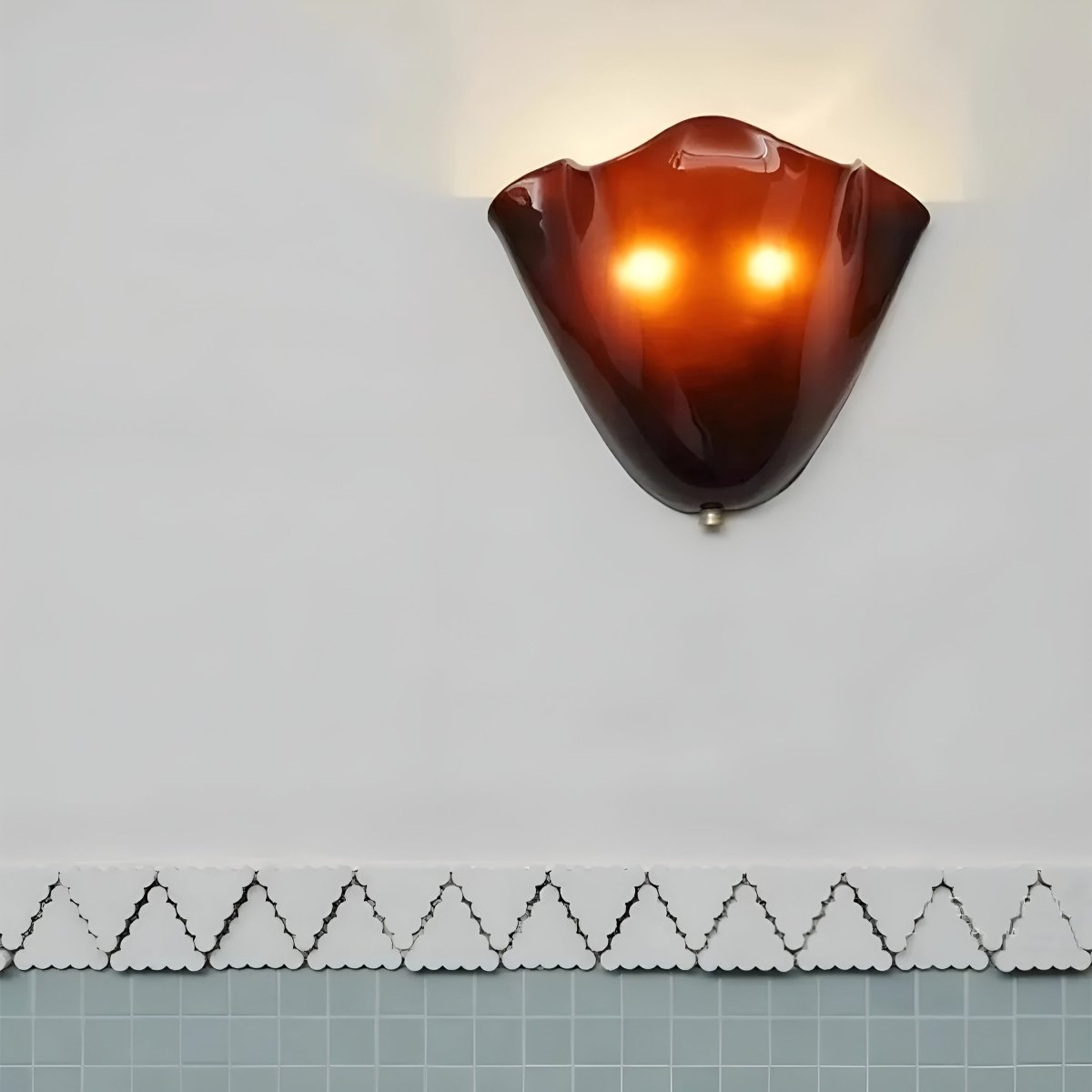Retroglanz – Retro Buntglas LED Wandlampe