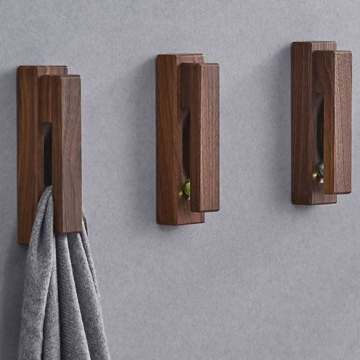 AVREN Moderne Wandhaken Aus Holz Elegantes Design Für Jacken, Taschen Und Accessoires