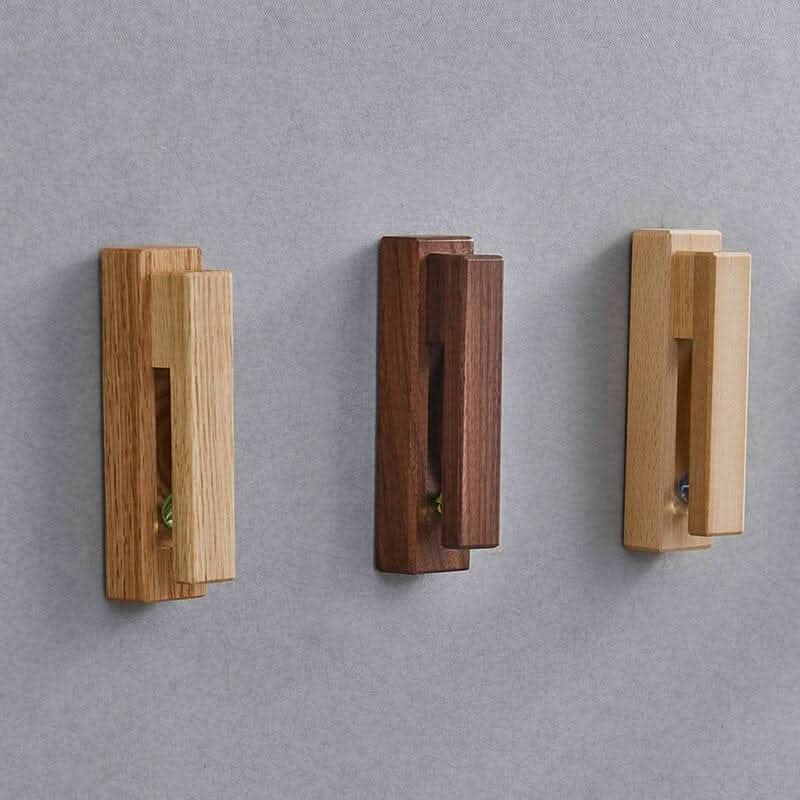 AVREN Moderne Wandhaken Aus Holz Elegantes Design Für Jacken, Taschen Und Accessoires