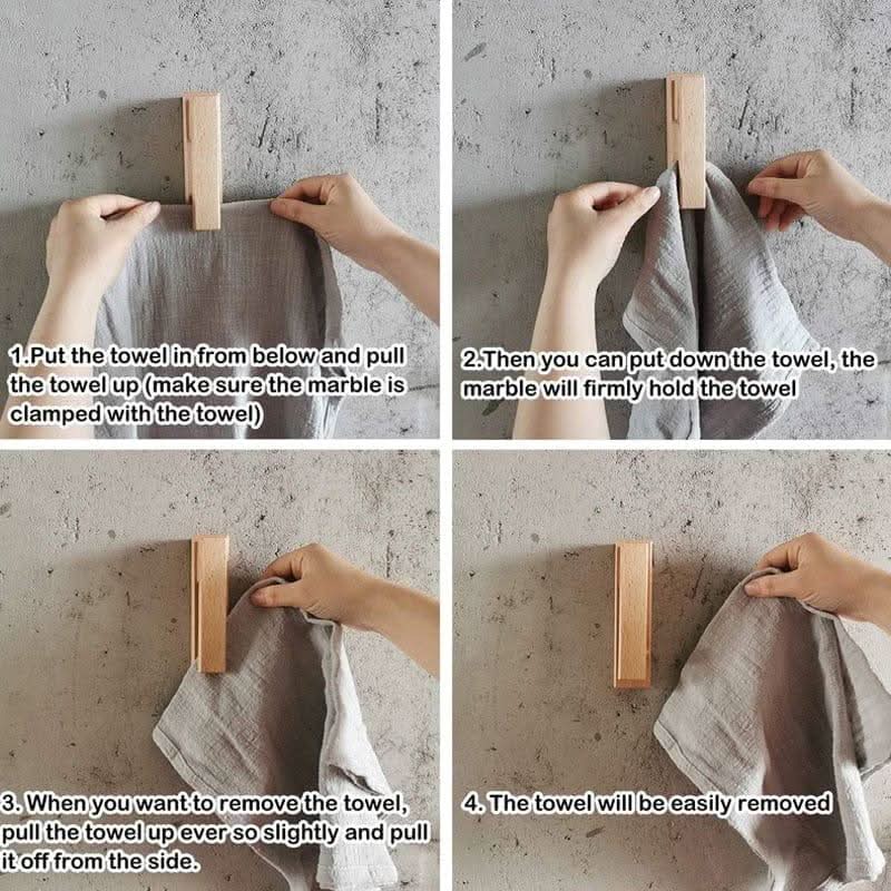 AVREN Moderne Wandhaken Aus Holz Elegantes Design Für Jacken, Taschen Und Accessoires