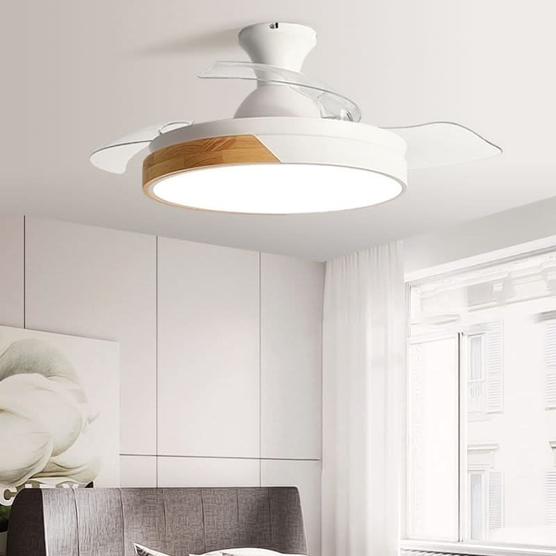 MYA Deckenventilator Mit Langlebigem Licht Und Unsichtbaren Einziehbaren Flügeln