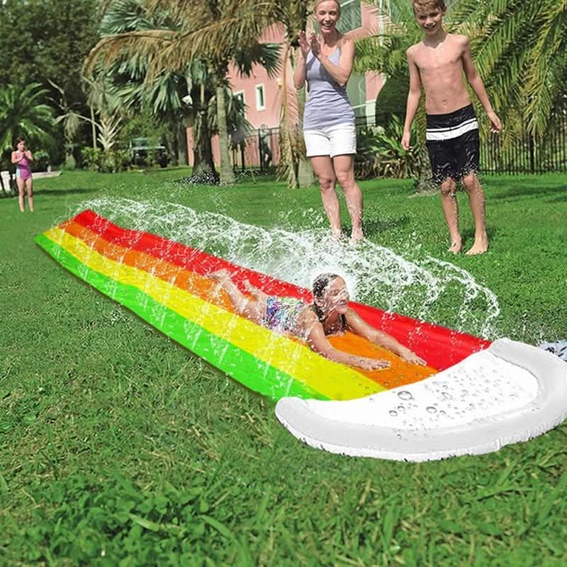 Platschrausch Pfad – Zusätzlich Lange Wasserbahn Für Den Garten – Sommerfreude Mit Regenbogen-Optik