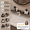 Badezimmer Saugnapf Waschbeckenablage im Walnuss Design