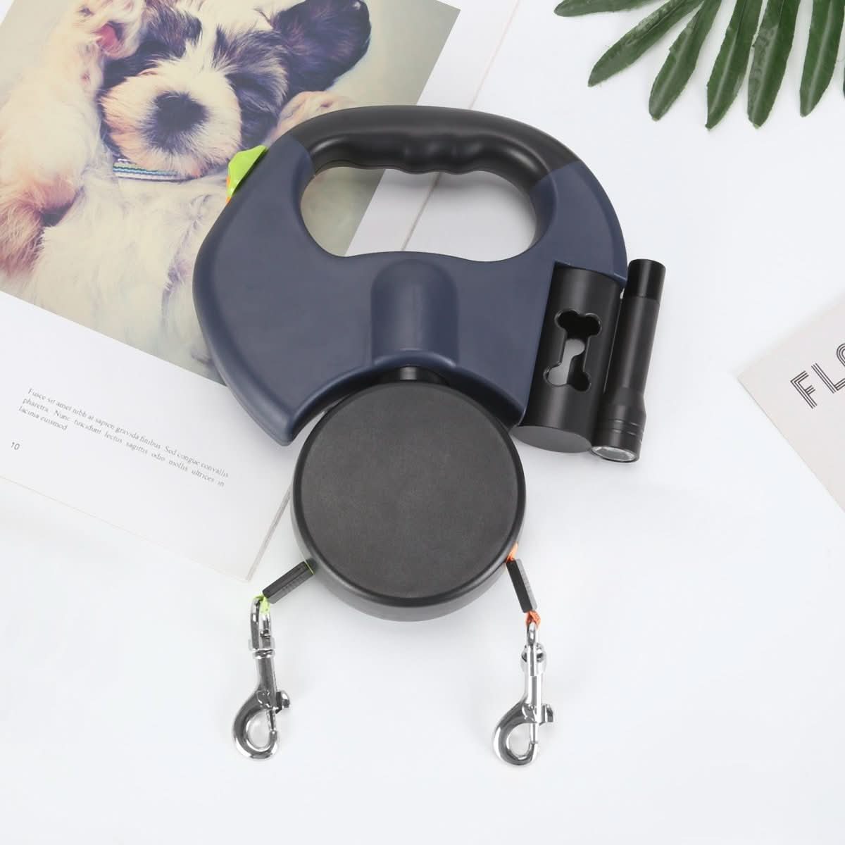 PROPET DUO – Rollleine Für Zwei Hunde Mit LED-Licht Für Sichere Spaziergänge